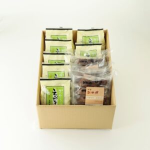 「えんどう豆かりんとう」と「筑紫路」セット